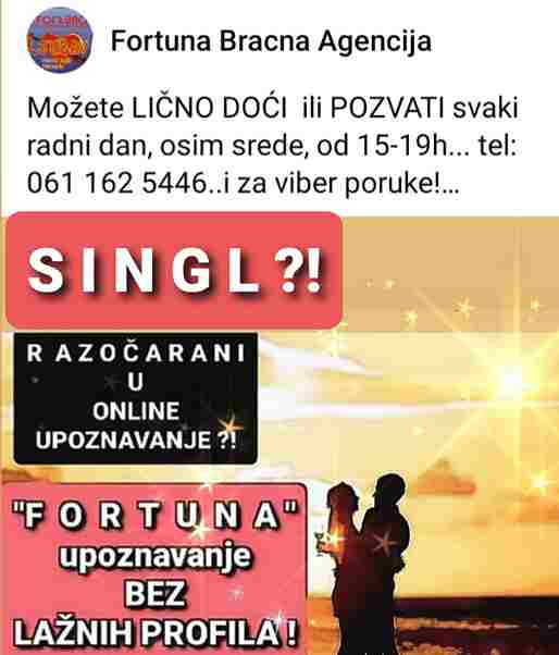 "FORTUNA"- UPOZNAVANJE BEZ LAŽNIH PROFILA